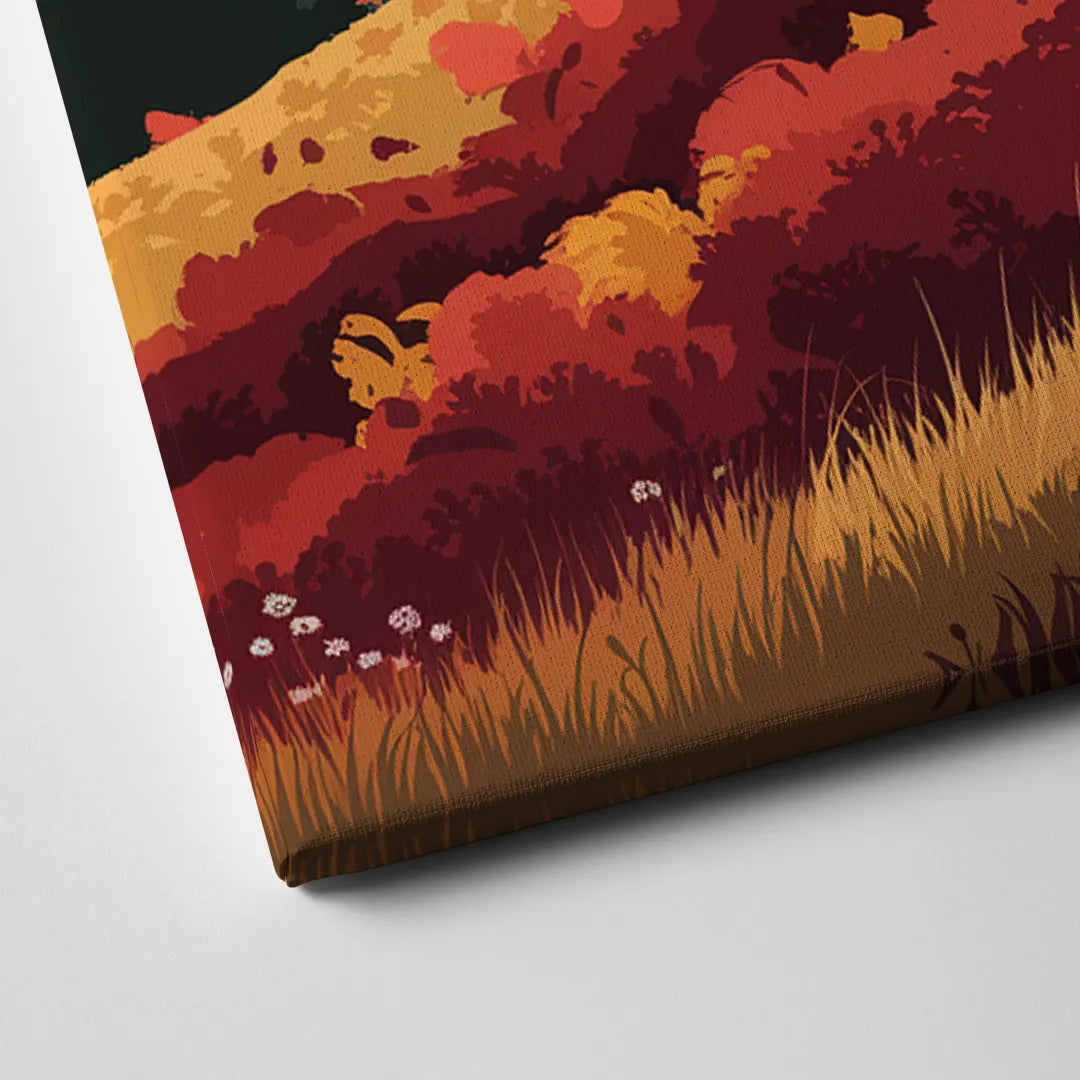 Gatlinburg Sunset Over Hills Canvas Close Up