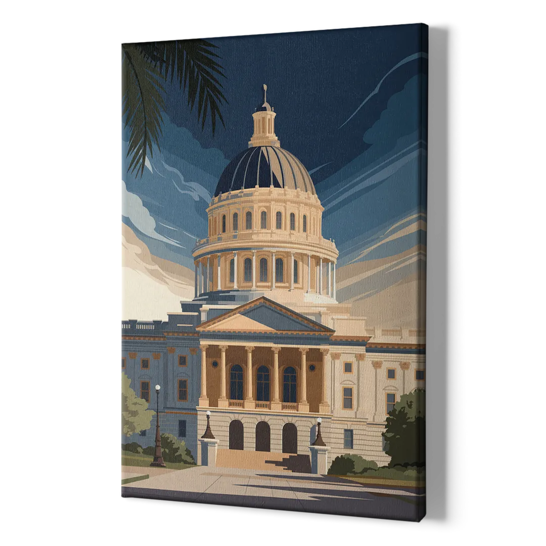 Sacramento Capitol Building - Canvas Print Art Sides