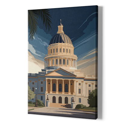 Sacramento Capitol Building - Canvas Print Art Sides
