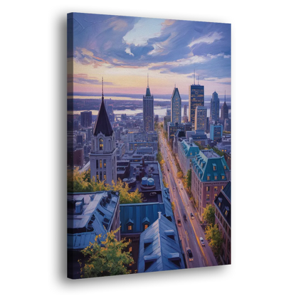 Montreal Rooftop View - Canvas Print Art Sides