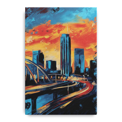 Oklahoma City Thunder Skyline - Canvas Wall Art