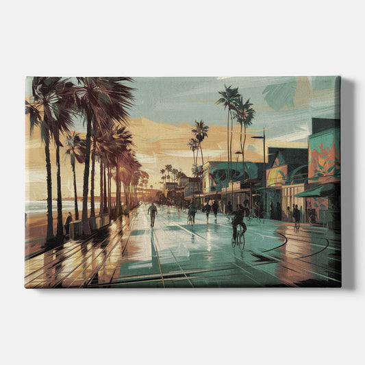 Los Angeles Venice Beach Boardwalk - Canvas Wall Art
