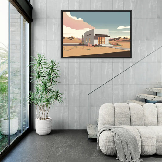 Marfa Artistic Vibes - Living Room Black Frame Canvas