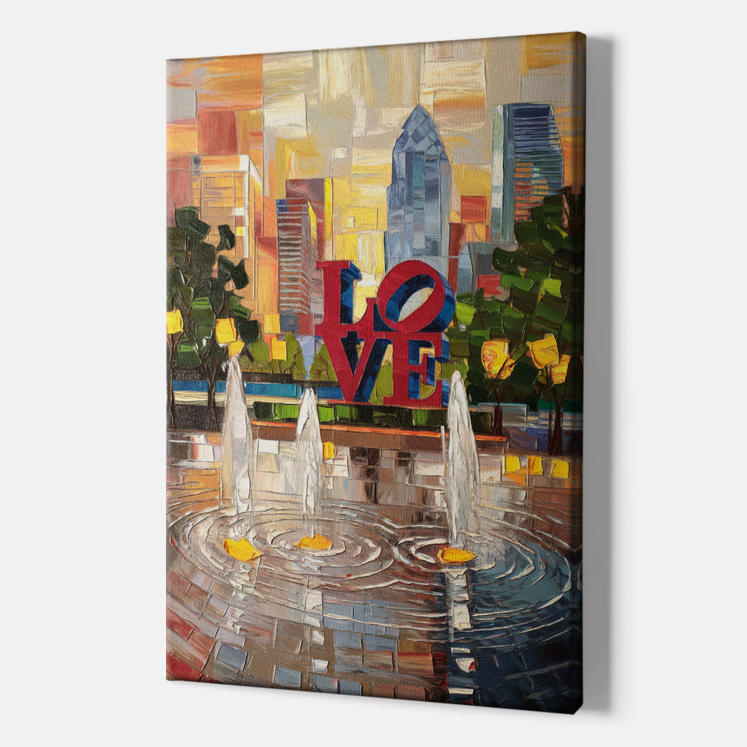 Philadelphia Love Park - Canvas Wall Art Indoor