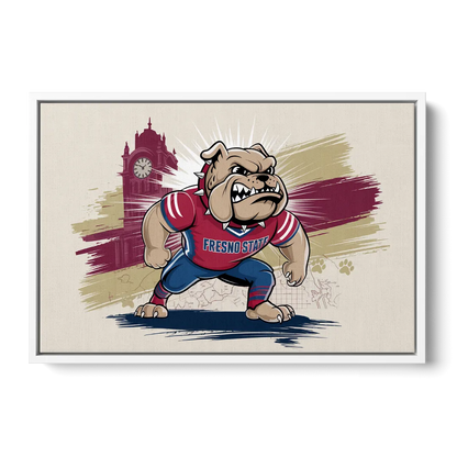 Fresno State Fans Unite - White Frame Canvas