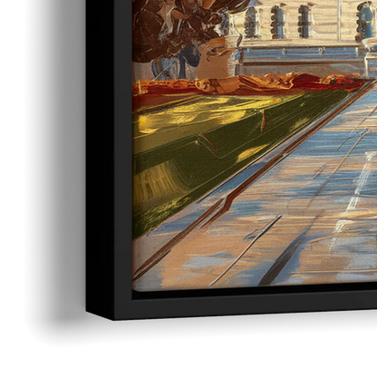 Springfield State Capitol - Close-Up Black Frame Canvas