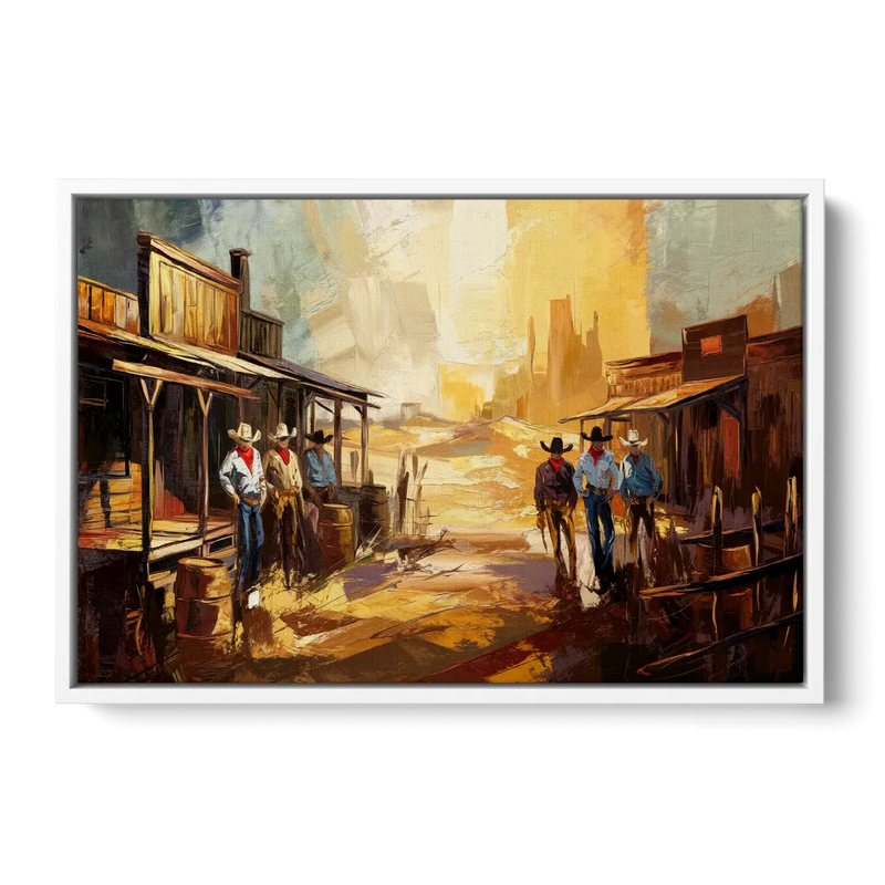 Tombstone Historic Landmarks - White Frame Canvas