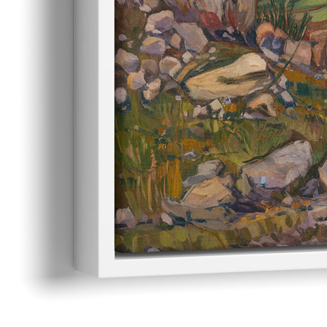 Telluride Rocky Mountain Peaks - Close-Up White Frame Canvas