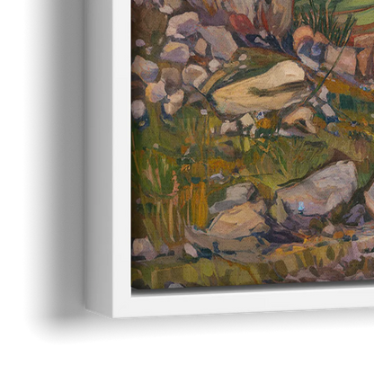 Telluride Rocky Mountain Peaks - Close-Up White Frame Canvas