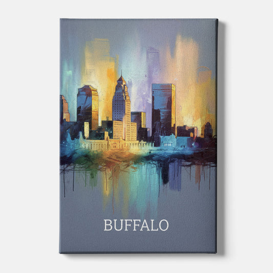 Buffalo Architectural Charm - Canvas Wall Art