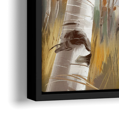 Aspen Tree Canopy - Close-Up Black Frame Canvas