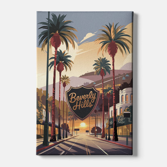 Los Angeles Beverly Hills Charm - Canvas Wall Art