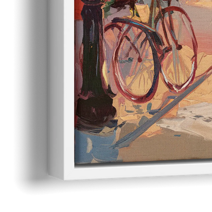 Mackinac Island Main Street Charm - Close-Up White Frame Canvas