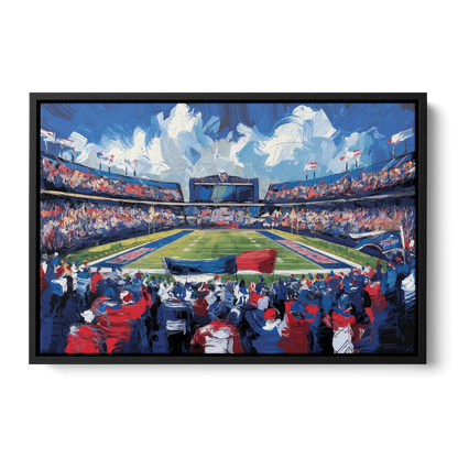 Buffalo Bills Stadium Energy - Black Frame Canvas