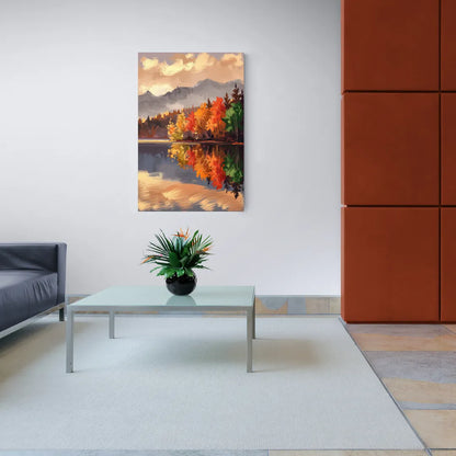 Lake Placid Scenic Reflections - Canvas Wall Art Living Room