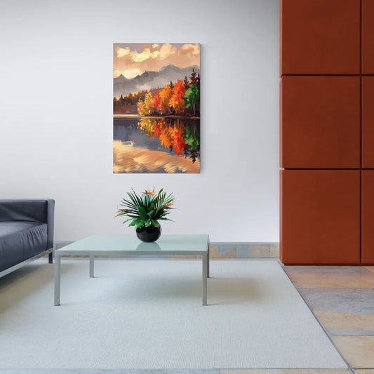 Lake Placid Scenic Reflections - Canvas Wall Art Living Room