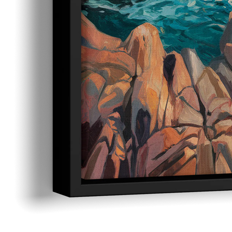 Bar Harbor Acadia National Park - Close-Up Black Frame Canvas