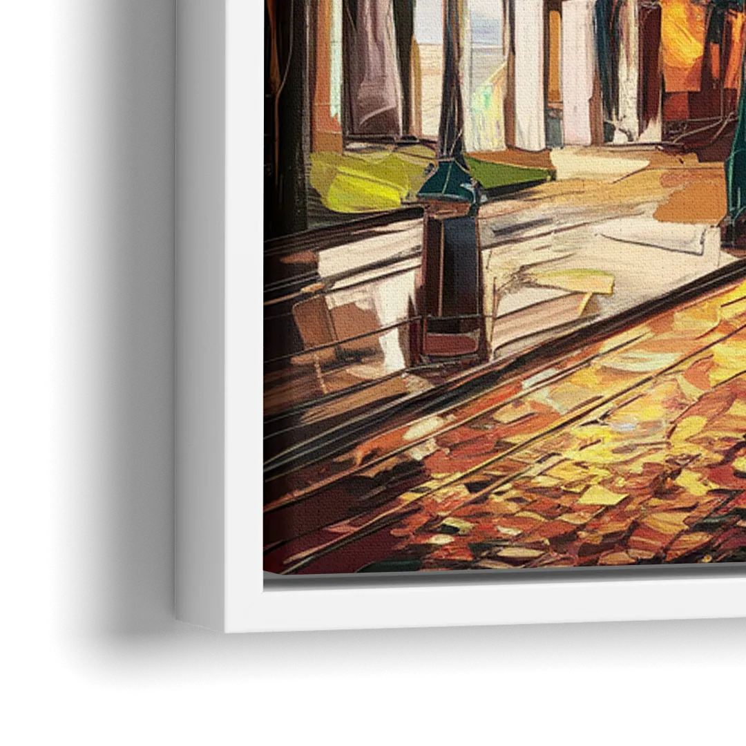 Richmond Monument Avenue - Close-Up White Frame Canvas