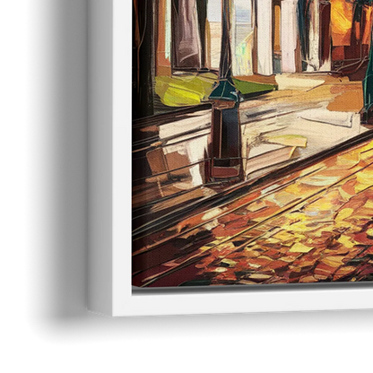 Richmond Monument Avenue - Close-Up White Frame Canvas