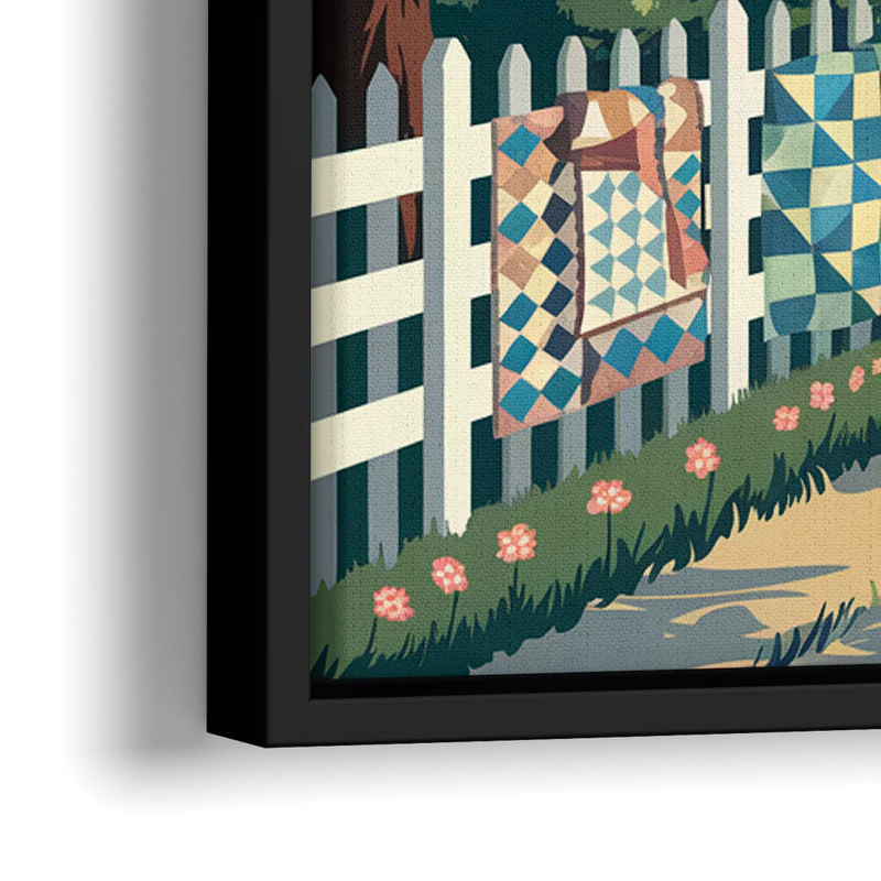 Lancaster Amish Farmlands Experience - Close-Up Black Frame Canvas