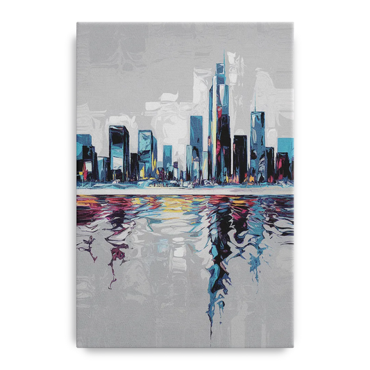 Mobile Abstract Cityscape - Canvas Wall Art