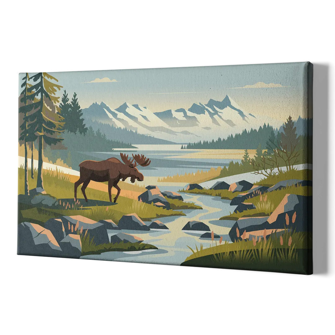 Anchorage Alaskan Wilderness - Canvas Print Art Sides