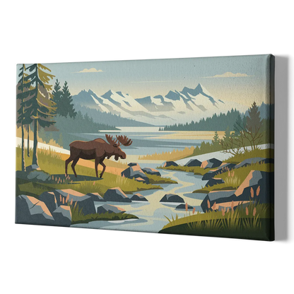 Anchorage Alaskan Wilderness - Canvas Print Art Sides