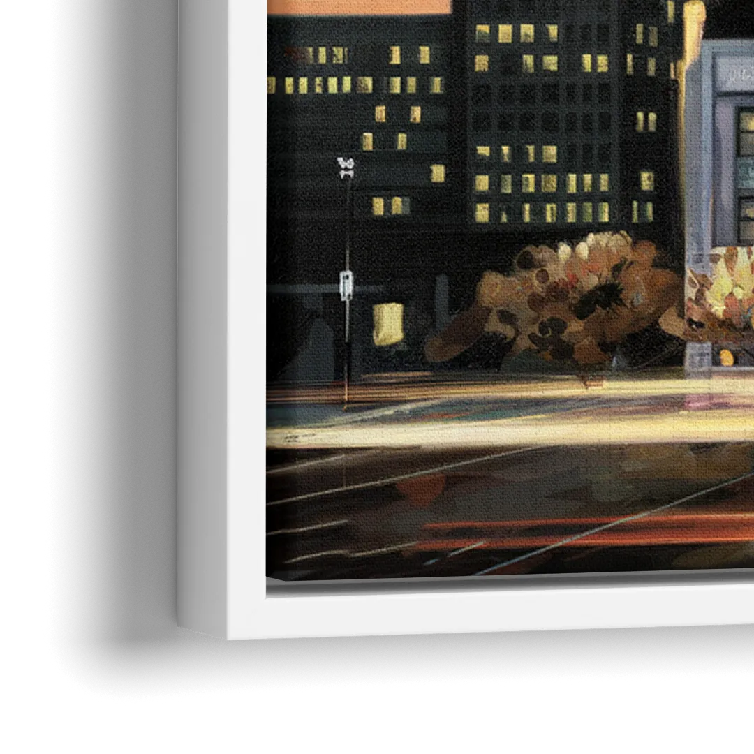 Buffalo City Hall Iconic View - Close-Up White Frame Canvas