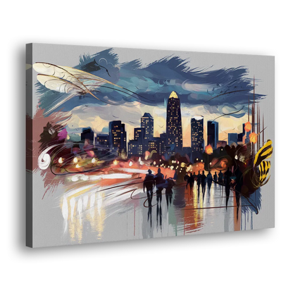 Charlotte Hornets Tribute - Canvas Print Art Sides