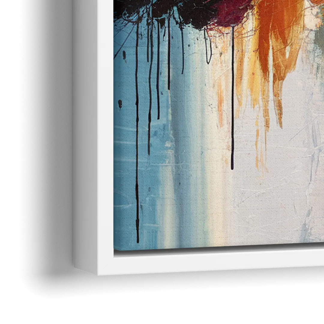 Charlotte Skyline and Panthers Pride - Close-Up White Frame Canvas