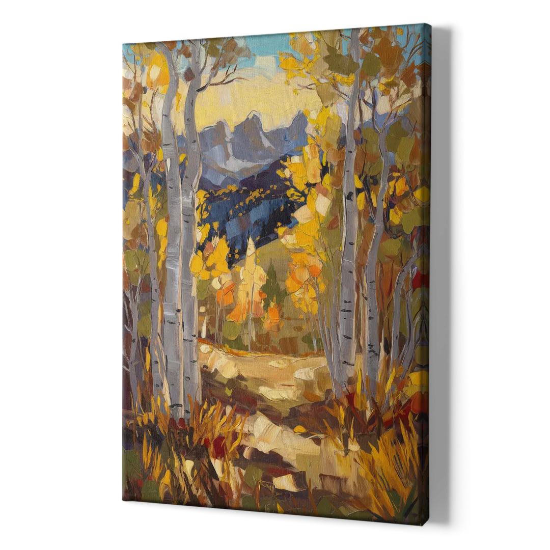 Telluride Autumn Aspen Forest - Canvas Print Art Sides