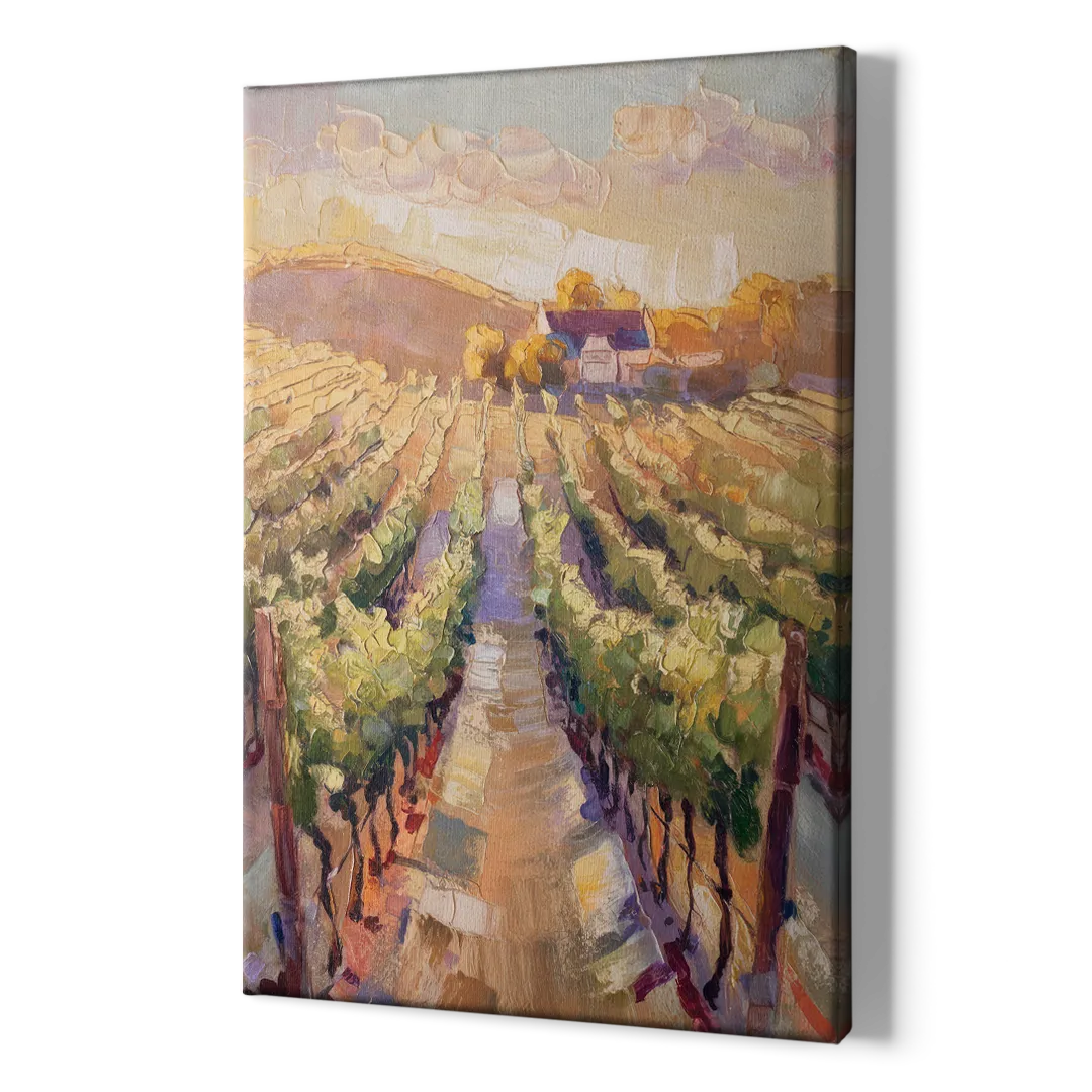 Traverse City Vineyard Scenery - Canvas Print Art Sides
