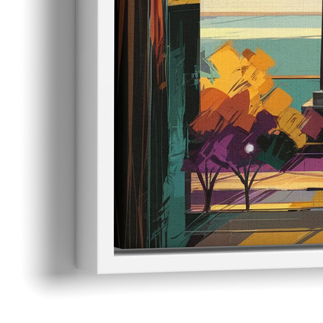 Oakland Downtown Vibes - Close-Up White Frame Canvas