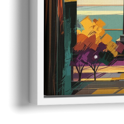 Oakland Downtown Vibes - Close-Up White Frame Canvas