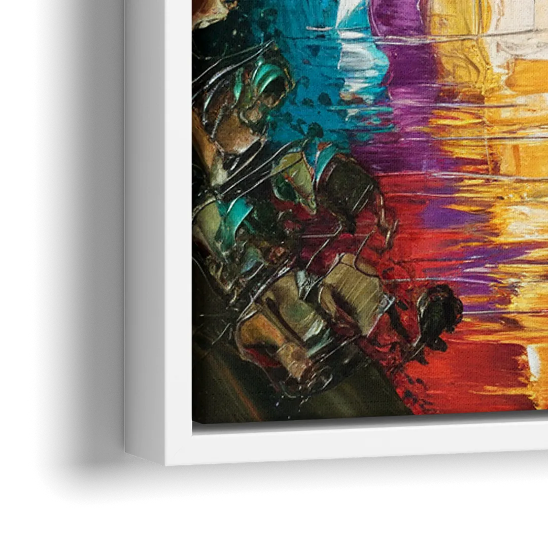 Austin Downtown Vibes - Close-Up White Frame Canvas