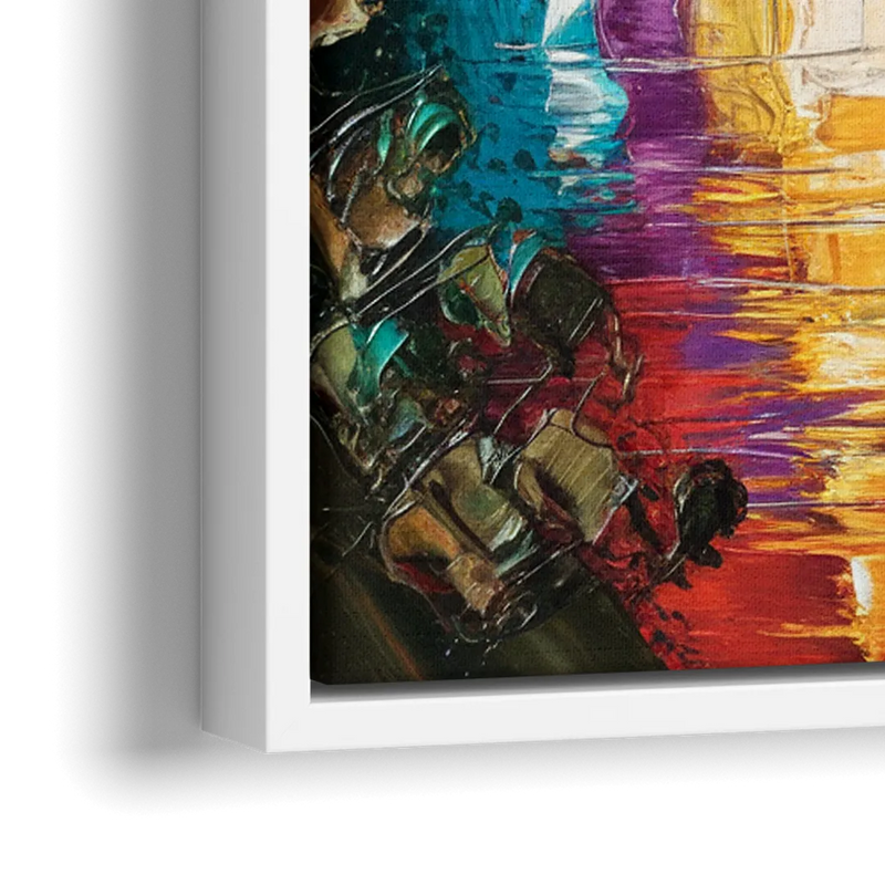 Austin Downtown Vibes - Close-Up White Frame Canvas