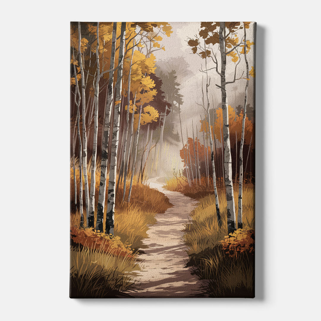 Aspen Serene Forest Path - Canvas Wall Art
