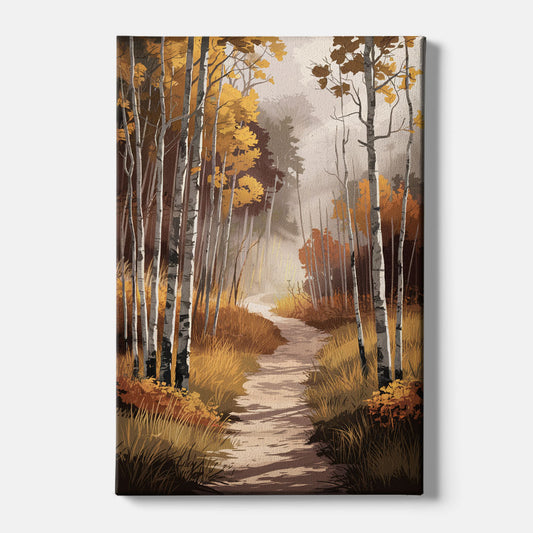 Aspen Serene Forest Path - Canvas Wall Art