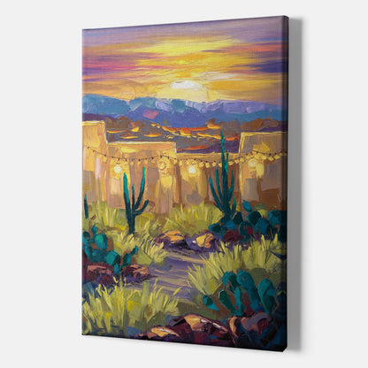 Santa Fe Sunlit Horizon - Canvas Wall Art Indoor