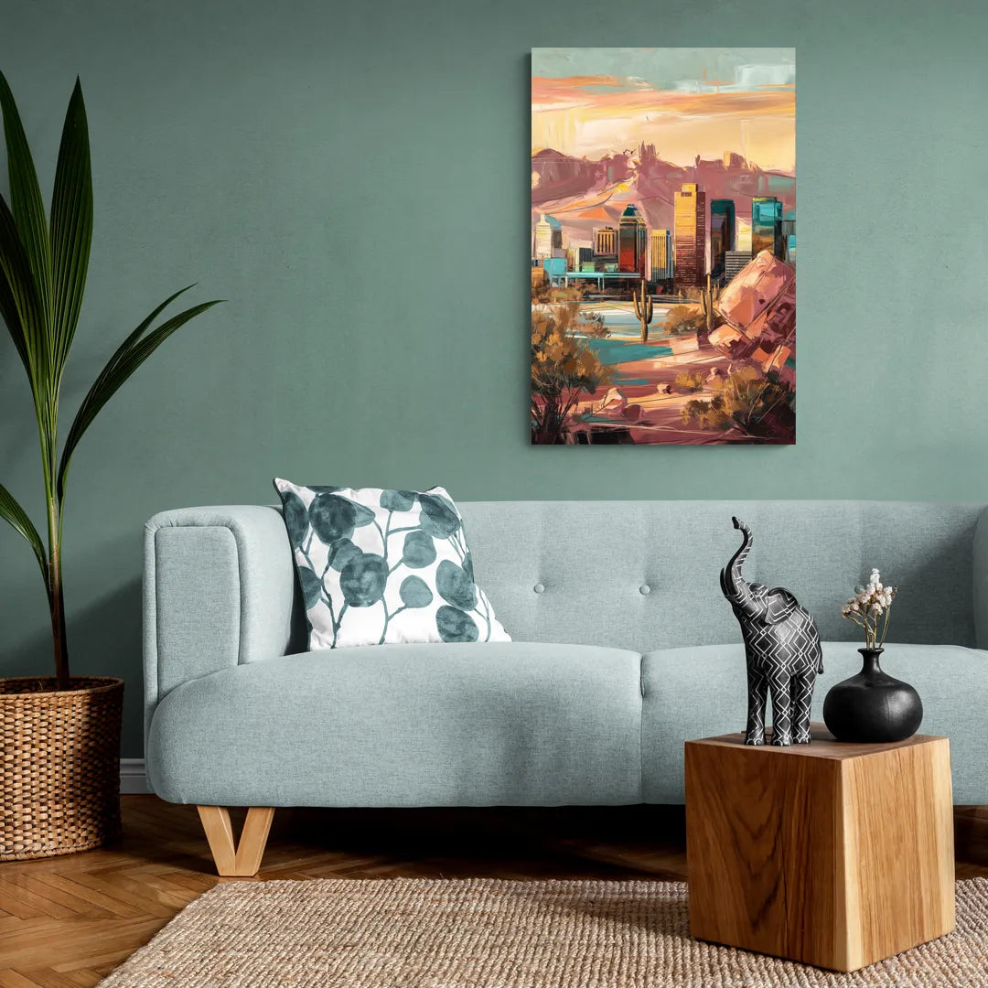 Mesa City Skyline - Canvas Wall Art Living Room