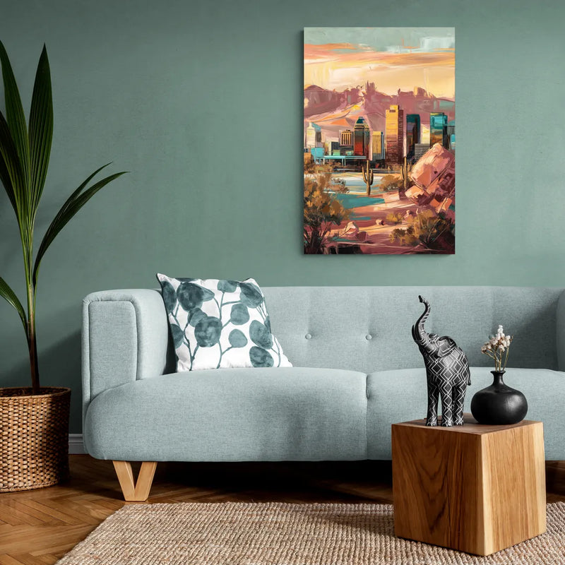 Mesa City Skyline - Canvas Wall Art Living Room
