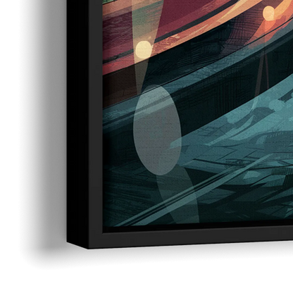 Richmond Riverfront Views - Close-Up Black Frame Canvas