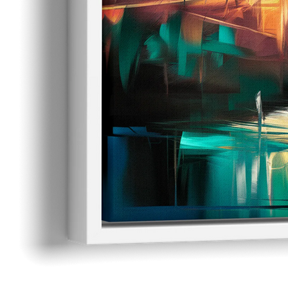 Austin Lamar Boulevard Magic - Close-Up White Frame Canvas