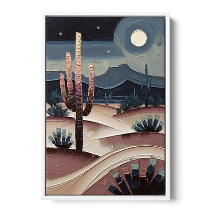 Scottsdale Desert Nights - White Frame Canvas
