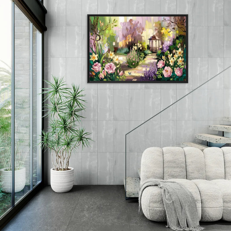 Norfolk Botanical Gardens - Living Room Black Frame Canvas