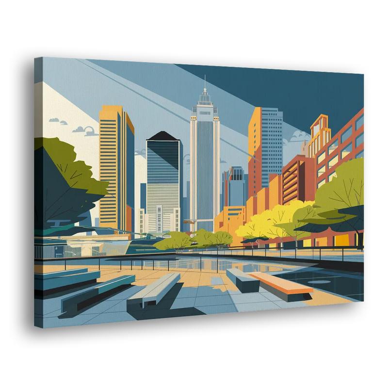 Jersey City Urban Architecture - Canvas Print Art Sides