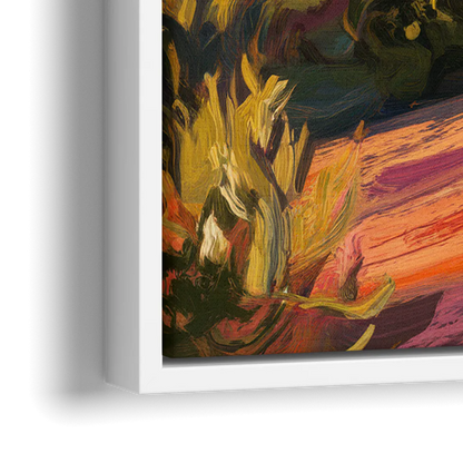 Colorado Springs Mountain View - Close-Up White Frame Canvas