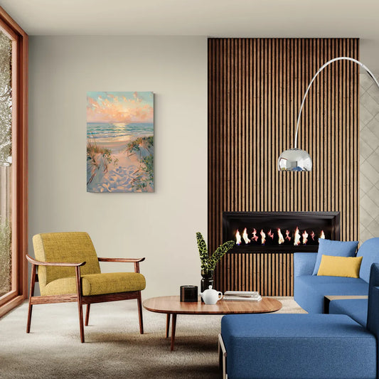 La Jolla Beachfront Serenity - Canvas Wall Art Living Room