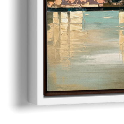 Seattle Space Needle and Cityscape - Close-Up White Frame Canvas