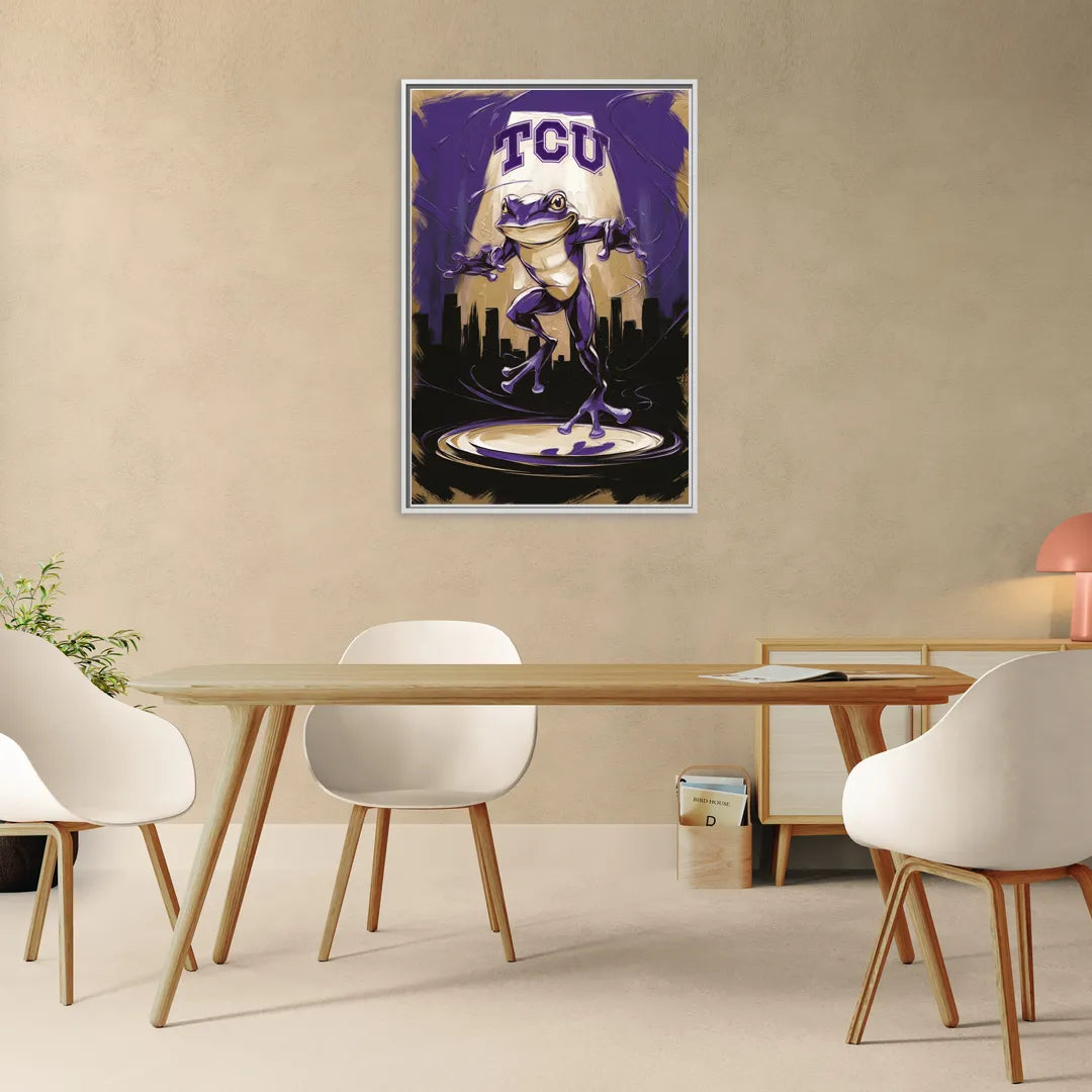 Fort Worth TCU Horned Frogs Pride - Living Room White Frame Canvas